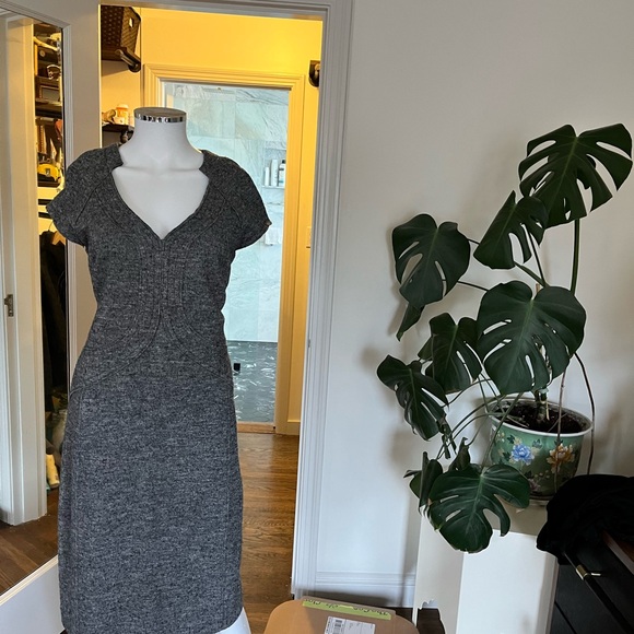 BR by Banana Republic Gray Knit Midi Dress | Size 8 | Worn Twice - Picture 2 of 2